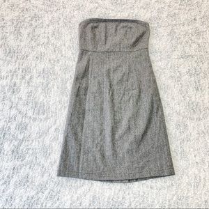 Gap tweed grey stretchy career pencil dress 8